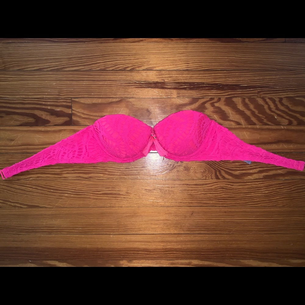 American eagle hot pink lace bathing suit top